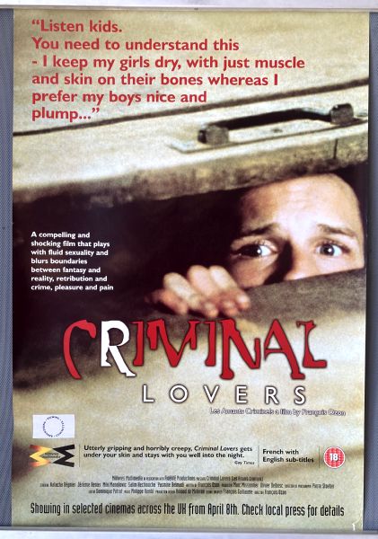 Cinema Poster: CRIMINAL LOVERS aka Les amants criminels 1999 (Double Crown) Cinema Poster: CRIMINAL LOVERS aka Les amants criminels 1999 (Double Crown)