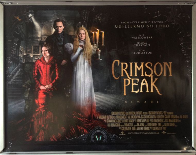 Cinema Poster: CRIMSON PEAK 2015 (Main Quad) Mia Wasikowska Tom Hiddleston Cinema Poster: CRIMSON PEAK 2015 (Main Quad) Mia Wasikowska Tom Hiddleston