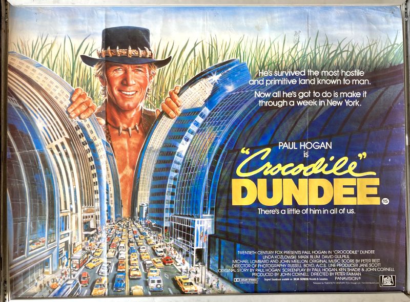 Cinema Poster: CROCODILE DUNDEE 1986 (Quad) Paul Hogan Linda Kozlowski