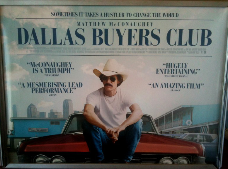 DALLAS BUYERS CLUB: Main UK Quad Film Poster