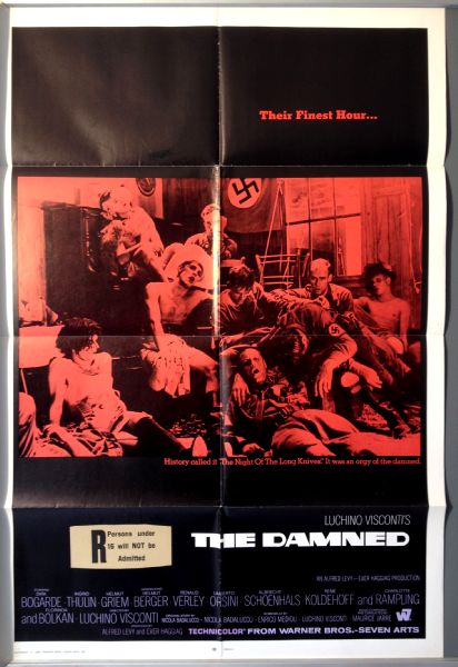Cinema Poster: DAMNED, THE 1970 (US One Sheet) Dirk Bogarde Luchino Visconti Cinema Poster: DAMNED, THE 1970 (US One Sheet) Dirk Bogarde Luchino Visconti