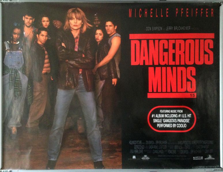 Cinema Poster: DANGEROUS MINDS 1995 (Quad) Michelle Pfeiffer