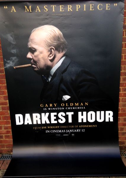Cinema Banner: DARKEST HOUR 2018 (Churchill) Gary Oldman Lily James
