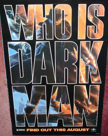 DARKMAN: Advance One Sheet Film Poster