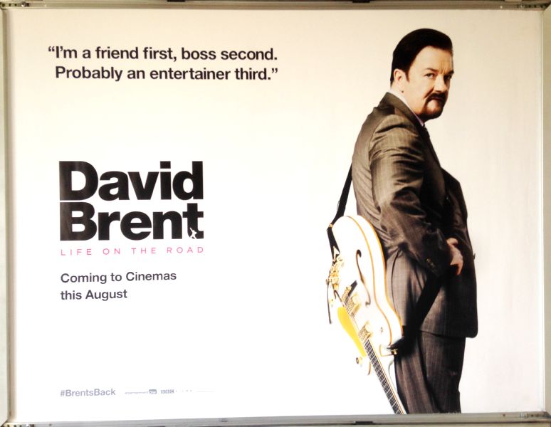 Cinema Poster: DAVID BRENT LIFE ON THE ROAD 2016 (Side On Quad) Ricky Gervais 