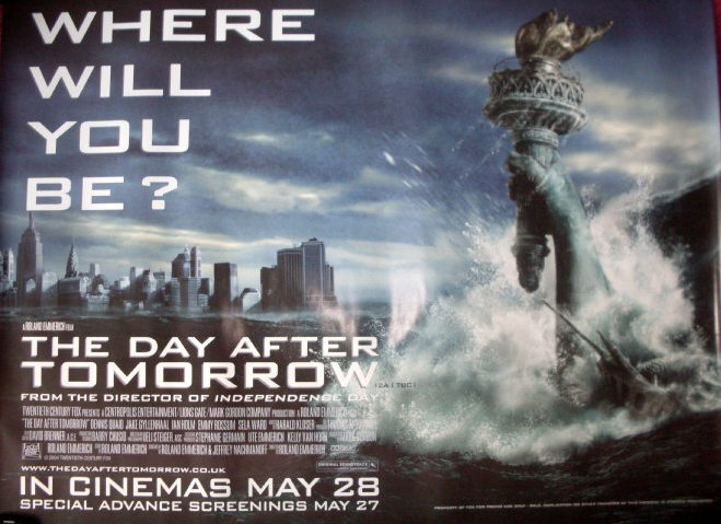 DAY AFTER TOMORROW, THE: Wave Liberty Statue UK Quad Film Poster DAY AFTER TOMORROW, THE: Wave Liberty Statue UK Quad Film Poster