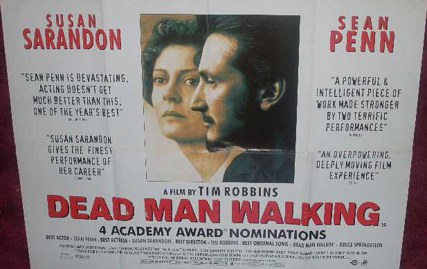 Cinema Poster: DEAD MAN WALKING 1995 (Review Quad) Susan Sarandon Cinema Poster: DEAD MAN WALKING 1995 (Review Quad) Susan Sarandon