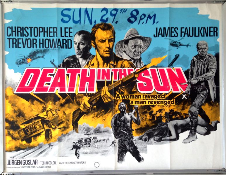 Cinema Poster: DEATH IN THE SUN 1976 (Quad) Christopher Lee James Faulkner