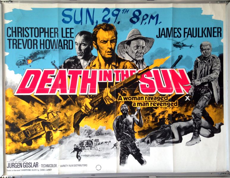 Cinema Poster: DEATH IN THE SUN 1976 (Quad) Christopher Lee James Faulkner Cinema Poster: DEATH IN THE SUN 1976 (Quad) Christopher Lee James Faulkner