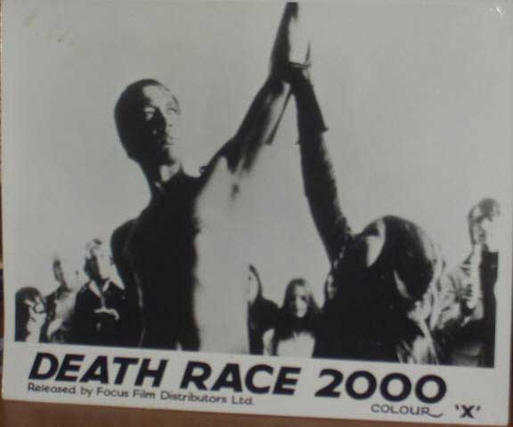 DEATH RACE 2000: Still (Frankenstein Arm Raised) DEATH RACE 2000: Still (Frankenstein Arm Raised)