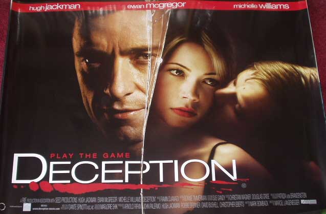 DECEPTION: Main UK Quad Film Poster DECEPTION: Main UK Quad Film Poster