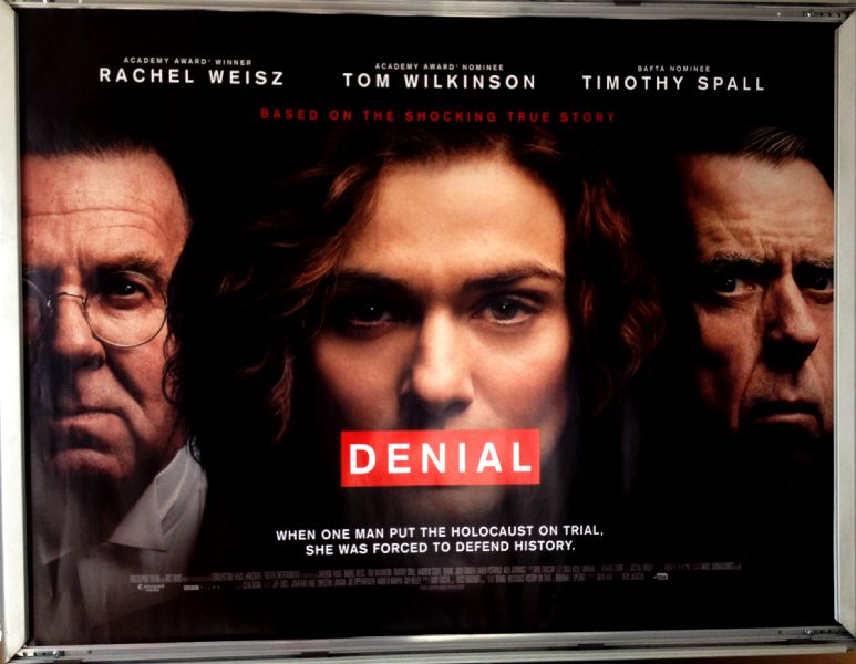 Cinema Poster: DENIAL 2017 (Quad) Rachel Weisz Tom Wilkinson Timothy Spall Cinema Poster: DENIAL 2017 (Quad) Rachel Weisz Tom Wilkinson Timothy Spall