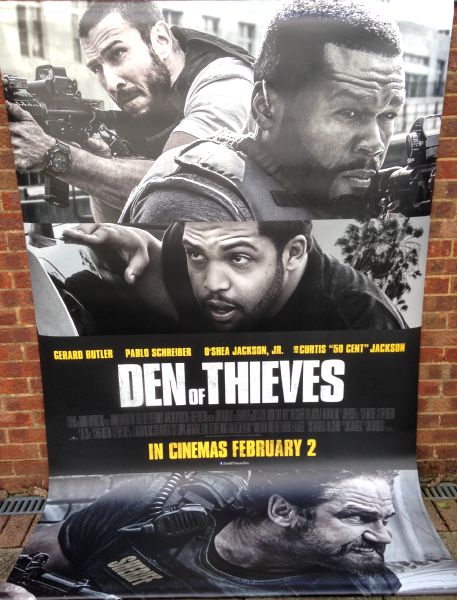 Cinema Banner: DEN OF THIEVES 2018 Gerard Butler 50 Cent O'Shea Jackson Jr. Cinema Banner: DEN OF THIEVES 2018 Gerard Butler 50 Cent O'Shea Jackson Jr.