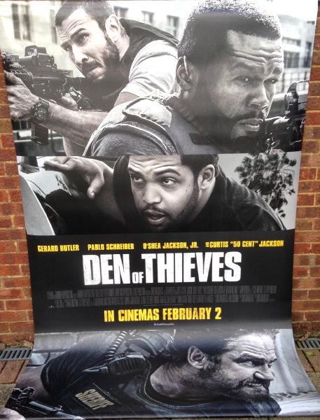 Cinema Banner: DEN OF THIEVES 2018 Gerard Butler 50 Cent O'Shea Jackson Jr.