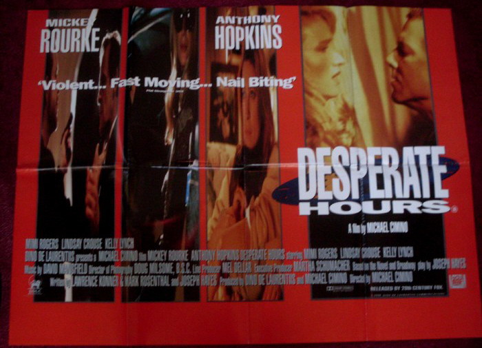 DESPERATE HOURS: UK Quad Film Poster DESPERATE HOURS: UK Quad Film Poster