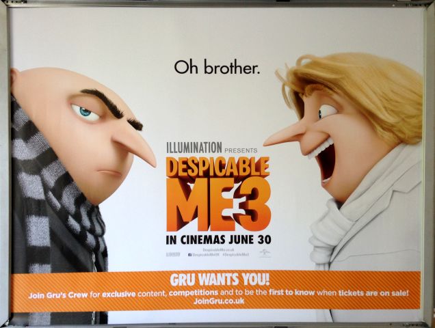 Cinema Poster: DESPICABLE ME 3 2017 (Dru Quad) Steve Carell Kristen Wiig