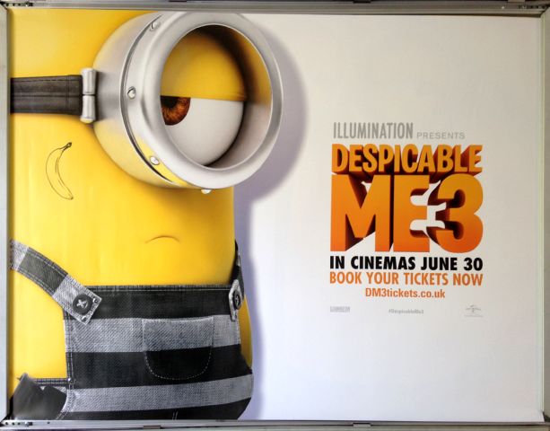 Cinema Poster: DESPICABLE ME 3 2017 (Banana Minion Quad) Steve Carell