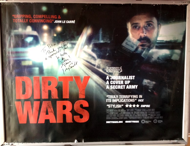 Cinema Poster: DIRTY WARS 2013 (Quad) Signed by writer Jeremy Scahill