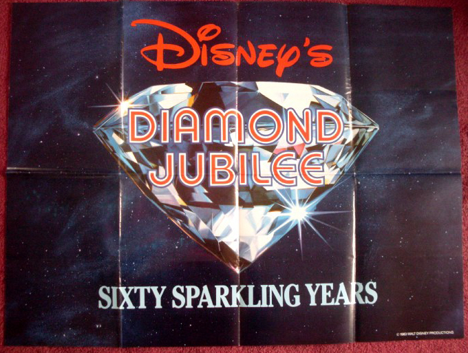 DISNEY DIAMOND JUBILEE: UK Quad Film Poster