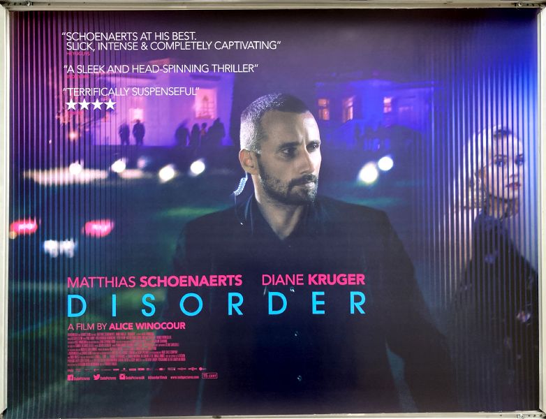 Cinema Poster: DISORDER 2015 (Quad) Matthias Schoenaerts Diane Kruger Paul Hamy  