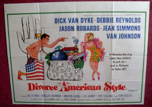 DIVORCE AMERICAN STYLE: UK Quad Cinema Poster DIVORCE AMERICAN STYLE: UK Quad Cinema Poster