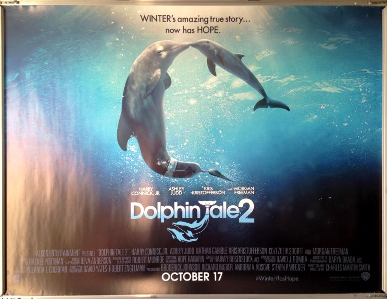 Cinema Poster: DOLPHIN TALE 2 2014 (Main Quad) Morgan Freeman Harry Connick Jr Cinema Poster: DOLPHIN TALE 2 2014 (Main Quad) Morgan Freeman Harry Connick Jr