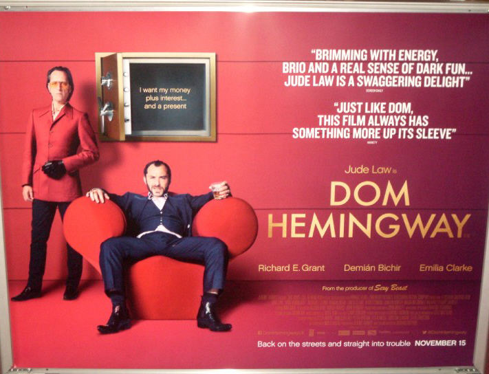 DOM HEMINGWAY: UK Quad Cinema Poster DOM HEMINGWAY: UK Quad Cinema Poster