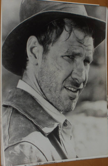 INDIANA JONES AND THE TEMPLE OF DOOM: B/W Still Roughed Up Indy