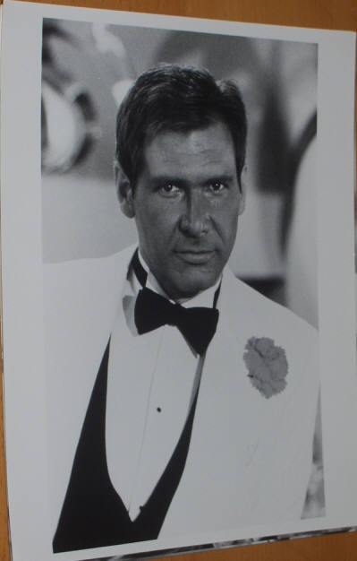 INDIANA JONES AND THE TEMPLE OF DOOM: B/W Still Indy Dressed Up & Smiling