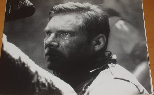 INDIANA JONES AND THE TEMPLE OF DOOM: B/W Still Indy in Shadows
