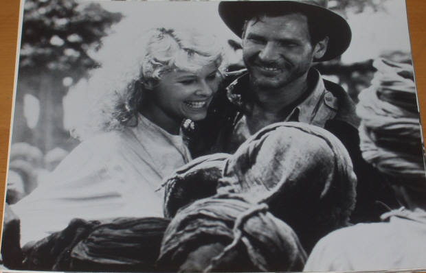 INDIANA JONES AND THE TEMPLE OF DOOM: B/W Still Big Smiles