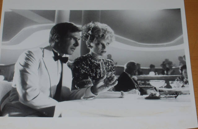 INDIANA JONES AND THE TEMPLE OF DOOM: B/W Still Indy & Willie Look Serious