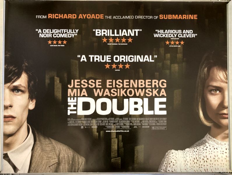 Cinema Poster: DOUBLE, THE 2014 (Quad) Jesse Eisenberg Mia Wasikowska