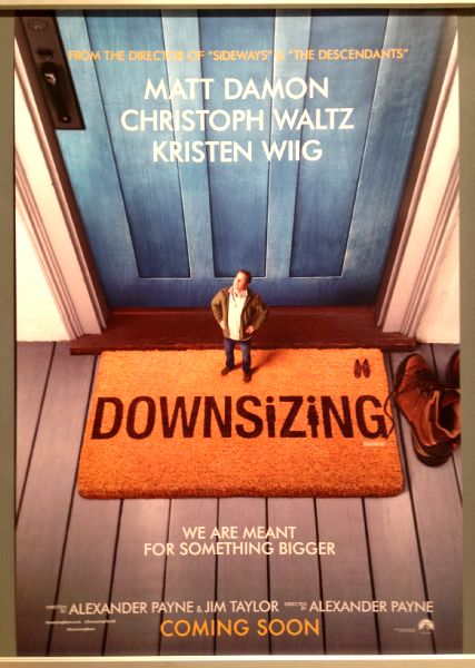 Cinema Poster: DOWNSIZING 2018 (Advance One Sheet) Matt Damon Christoph Waltz Cinema Poster: DOWNSIZING 2018 (Advance One Sheet) Matt Damon Christoph Waltz
