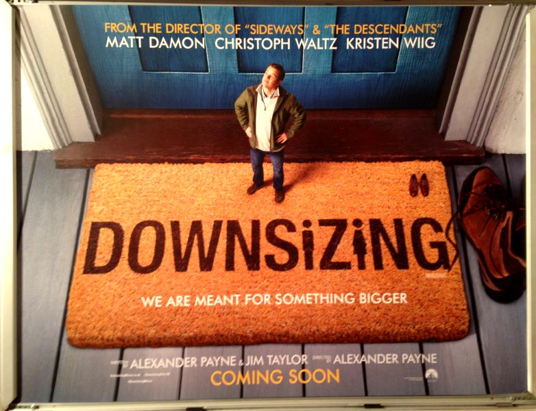 Cinema Poster: DOWNSIZING 2018 (Advance Quad) Matt Damon Christoph Waltz Cinema Poster: DOWNSIZING 2018 (Advance Quad) Matt Damon Christoph Waltz