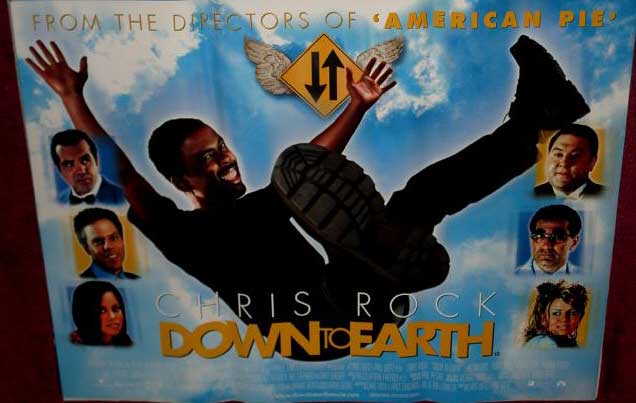 DOWN TO EARTH: UK Quad Film Poster DOWN TO EARTH: UK Quad Film Poster
