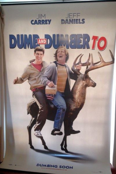 Cinema Banner: DUMB AND DUMBER TO 2014 Jim Carrey Jeff Daniels Rob Riggle