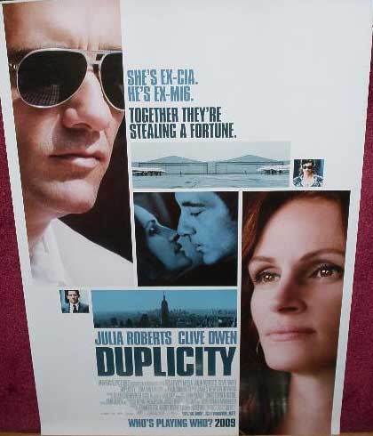 DUPLICITY: Colour One Sheet Film Poster