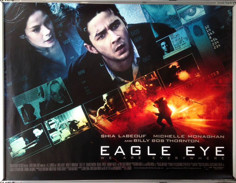 Cinema Poster: EAGLE EYE 2008 (Quad) Shia LaBeouf Billy Bob Thornton