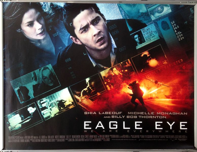 Cinema Poster: EAGLE EYE 2008 (Quad) Shia LaBeouf Billy Bob Thornton Cinema Poster: EAGLE EYE 2008 (Quad) Shia LaBeouf Billy Bob Thornton