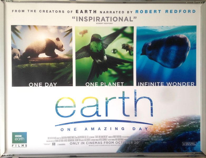 Cinema Poster: EARTH ONE AMAZING DAY 2017 (Quad) Robert Redford Jackie Chan Cinema Poster: EARTH ONE AMAZING DAY 2017 (Quad) Robert Redford Jackie Chan