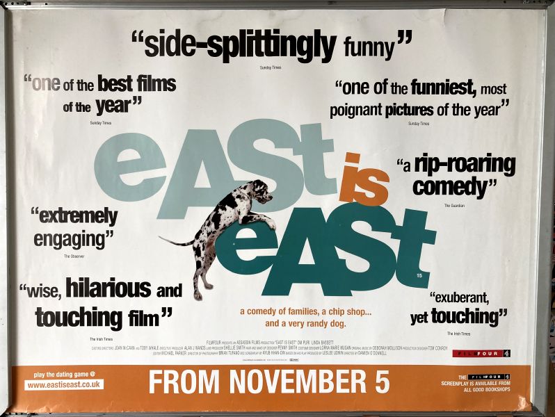 Cinema Poster: EAST IS EAST 1991 (Review Quad) Om Puri Linda Bassett Cinema Poster: EAST IS EAST 1991 (Review Quad) Om Puri Linda Bassett