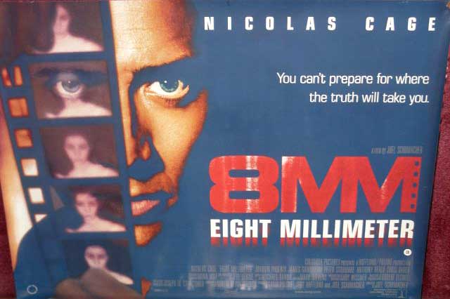 EIGHT MILLIMETER/8MM: UK Quad Film Poster EIGHT MILLIMETER/8MM: UK Quad Film Poster