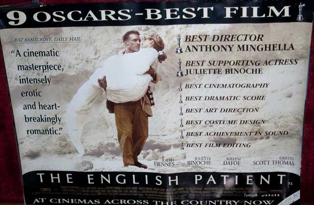 ENGLISH PATIENT, THE: Awards UK Quad Film Poster
