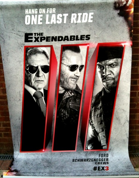 EXPENDABLES III, THE: Schwarzenegger Ford Crews Cinema Banner