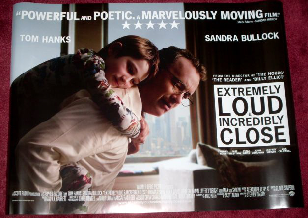 EXTREMELY LOUD AND INCREDIBLY CLOSE: 'Tom Hanks' UK Quad Film Poster EXTREMELY LOUD AND INCREDIBLY CLOSE: 'Tom Hanks' UK Quad Film Poster