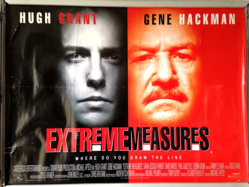Cinema Poster: EXTREME MEASURES 1996 (Quad) Hugh Grant Gene Hackman