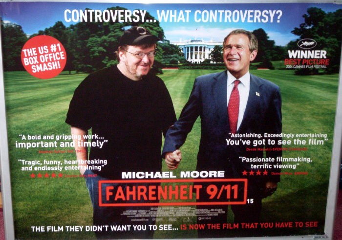 FAHRENHEIT 9/11: UK Quad Film Poster