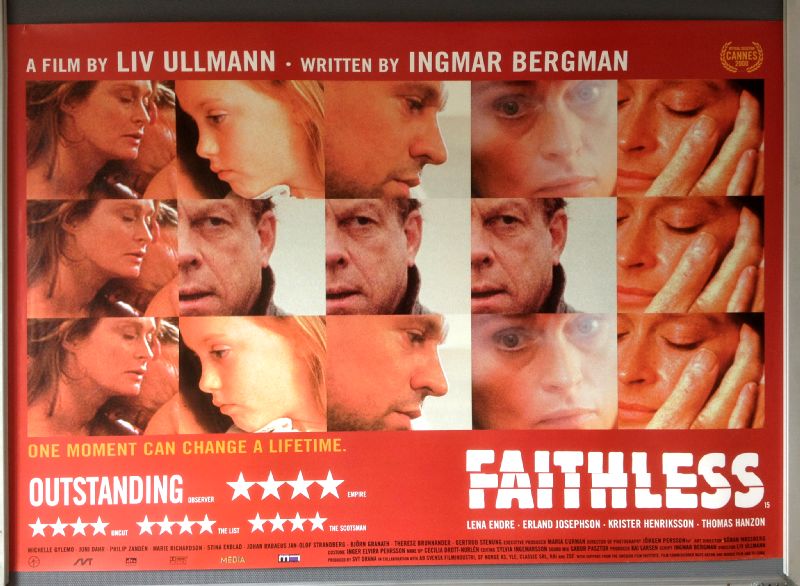 Cinema Poster: FAITHLESS 2001 (Quad) Lena Endre Krister Henriksson Liv Ullmann Cinema Poster: FAITHLESS 2001 (Quad) Lena Endre Krister Henriksson Liv Ullmann