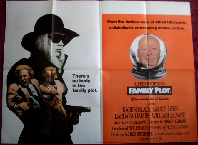 FAMILY PLOT: UK Quad Film Poster FAMILY PLOT: UK Quad Film Poster